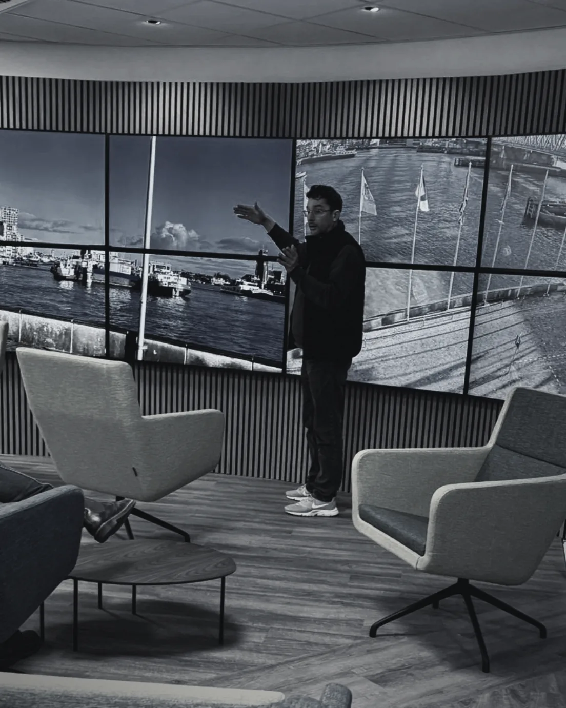 A wall of screens